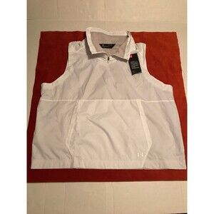 Under Armour 1/4 Pullover Golf Running Vest White Loose Size XL NWT Zip Collar